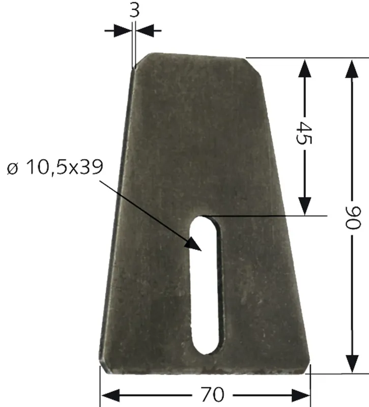 Industriehof® Abstreifer 90 x 70 x 3 mm, Bohrung 39 x 10,5 mm für Amazone Packerwalzen, 51-A103 Neu Im Sortiment