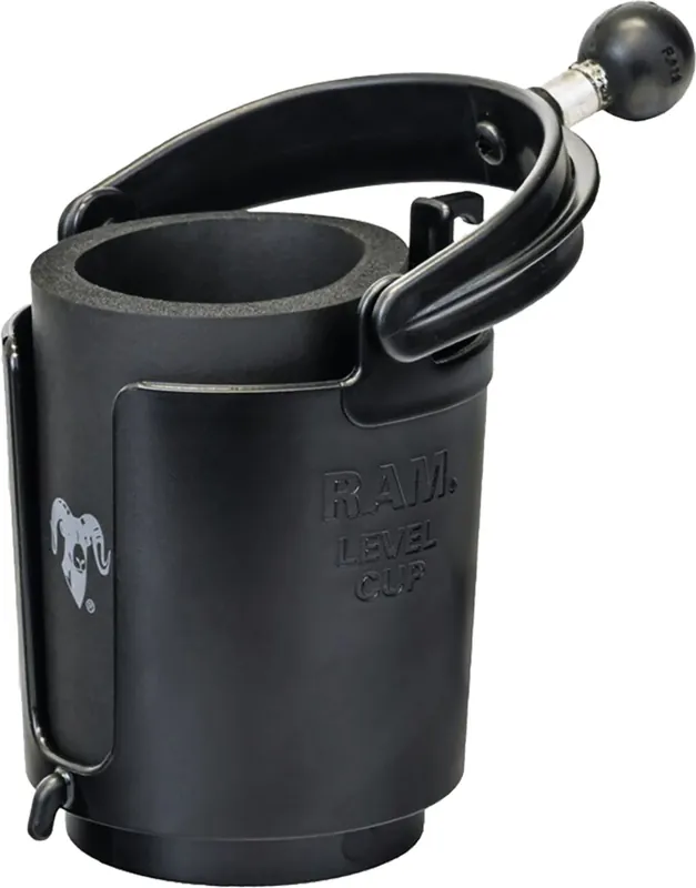 Abverkauf RAM® MOUNTS Getränkehalter "Level-Cup™" mit B-Kugel 25,4 mm/1", für Ø Gefäß 63,5 – 89 mm Durchmesser, RAM-B-132BU