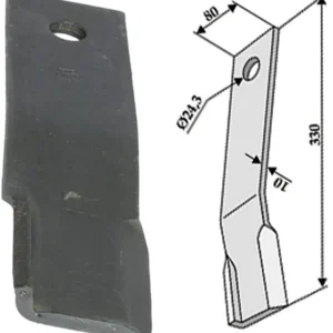 Wochenendangebot Industriehof® Schlegelmesser links/rechts 330 x 80 x 10 mm, für Rübenroder Humus HKP 1600