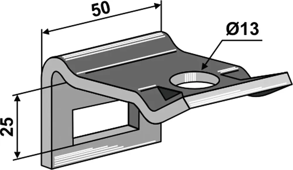 Solange Der Vorrat Reicht Industriehof® Zinkenhalter "D" für Federzinken 32 x 10 mm, Passender Rahmen 40 x 15 mm für universal, 1.HH17-3403