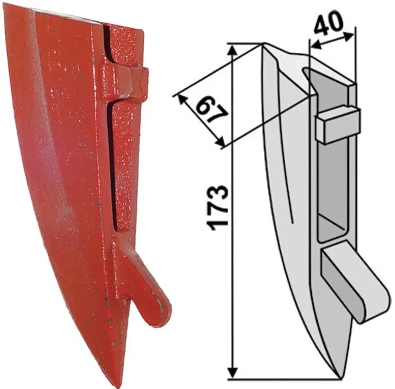 Industriehof® Säscharkeil 40 x 173 x 67 mm für Gaspardo, 99.GA-04 Sonderaktion