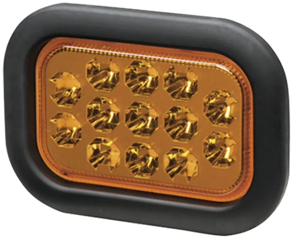 Hella® LED-Blinkleuchte quadratisch, hinten links/rechts, 164 x 117 x 35 mm, 12 – 24 V DC, 13 LEDs, E9 11523, 2BA 357 025-011 Günstig