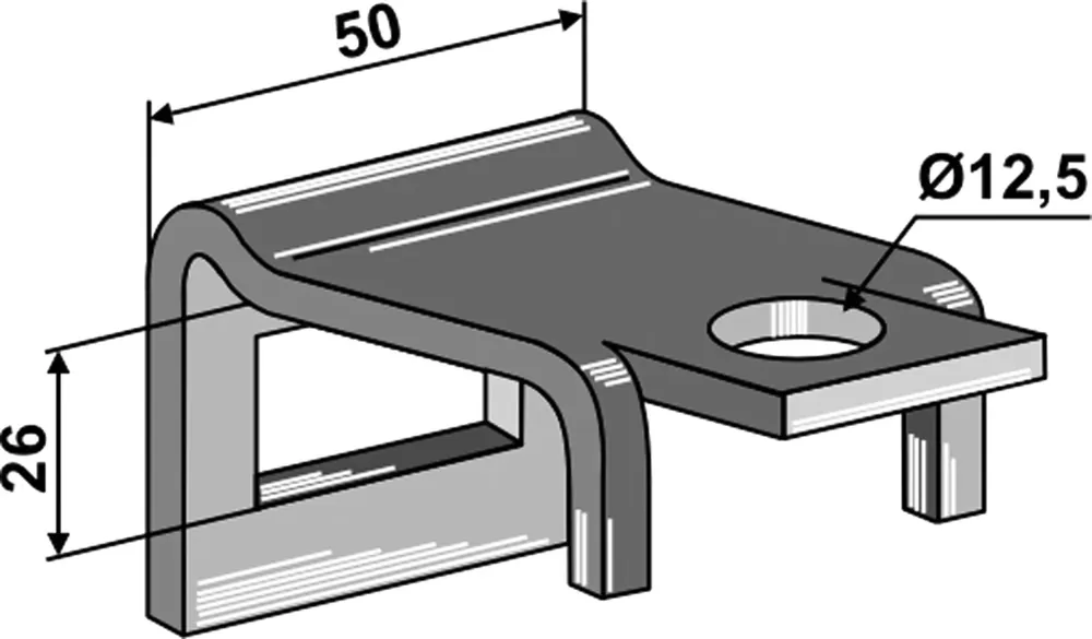 Industriehof® Zinkenhalter "B" für Federzinken 32 x 12 mm, Passender Rahmen 50 x 15 mm für universal, 1.HH17-3005 Rabatt