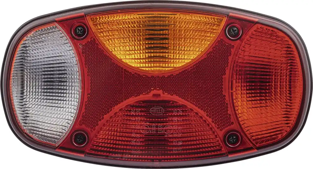 Echt Hella® Schlussleuchte "Cargoluna" rechts 225 x 122 x 73 mm, Schluss-, Brems-, Blink-, Rückfahrlicht, waagerecht; senkrecht, 2VP 343 640-041
