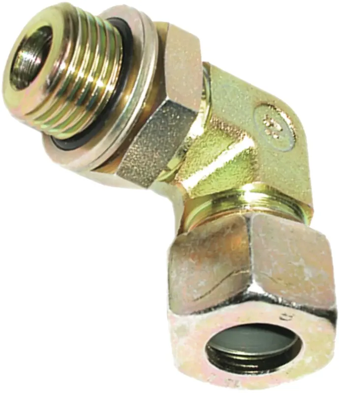 Markenprodukt Winkel-Einschraubverschraubung "EWE-LM" leicht, metrisch, zylindrisch, 90 °, einstellbar, Dichtscheibe, O-Ring und Kammerring