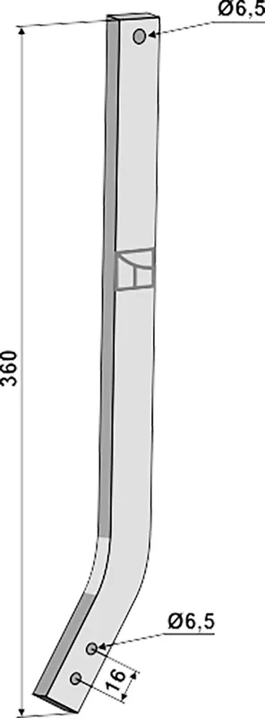 Industriehof® Hackscharstiel 360 x 32 x 10 mm, für Gänsefußschare Hatzenbichler, 101.901.04 Neue Kollektion