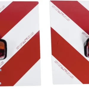 GEKA Warntafelsatz links/rechts 423 x 423 mm rot; weiß, beidseitig, Positions-/Schlussleuchte, 7-polig, Top-Angebot