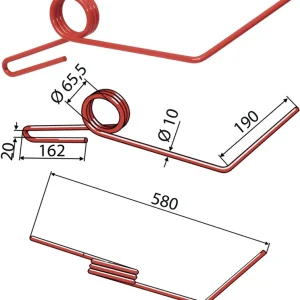 Abverkauf Industriehof® Striegelzinken 580 x 10 mm für Striegel Hassia, Lemken Saphir, 10.ST-LE-08