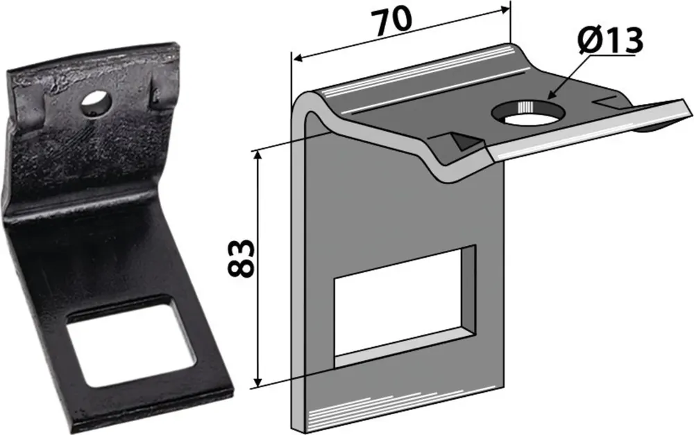 Sofort Bestellen Industriehof® Zinkenhalter "D" für Einböck, Passender Rahmen 60 x 60 mm für universal, 1.303503