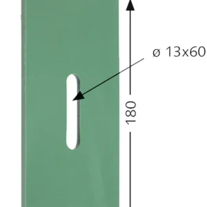 Greenflex Plastik-Abstreifer 180 x 80 mm, Bohrung L x B 60 x 13 mm für Rabe Packerwalzen Nur Für Kurze Zeit