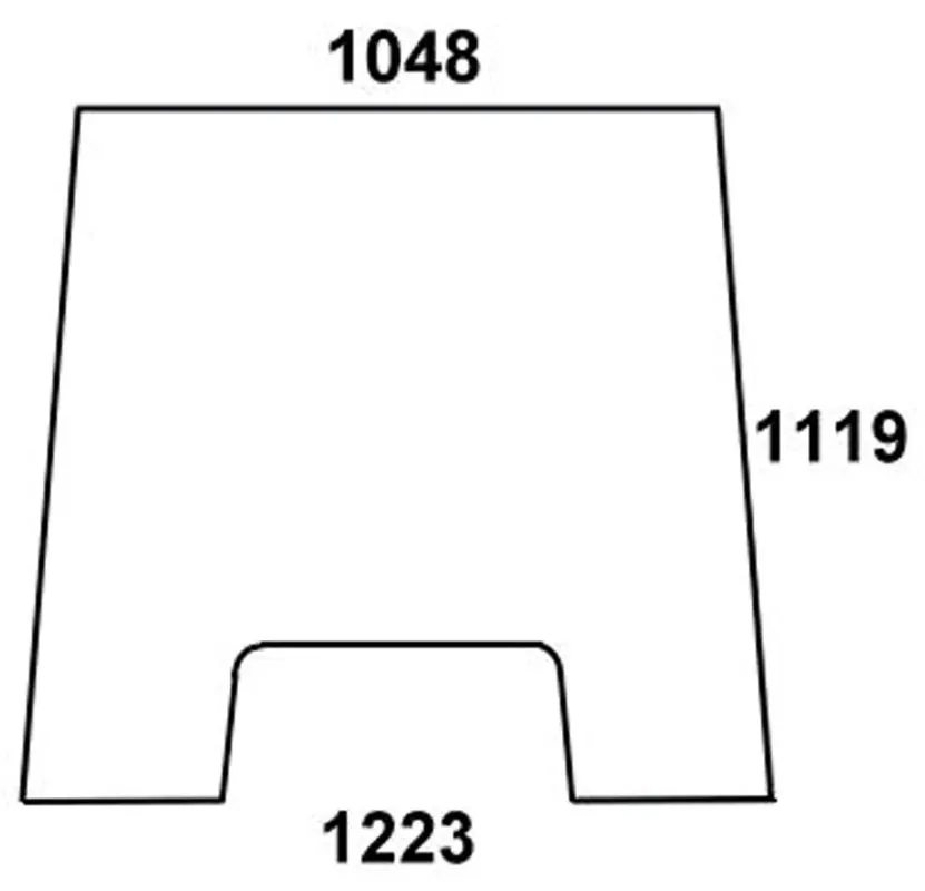 Saisonangebot Frontscheibe grün, für Traktor Massey Ferguson 3000, 3100, 3600 (ab Nr. 50130)
