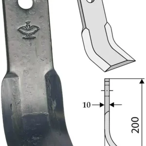 Versand Am Gleichen Tag Industriehof® Y-Messer 200 x 50 x 10 mm, Bohrung 16,5 mm, für Mulcher Kverneland (Maletti), 63-MAL-14