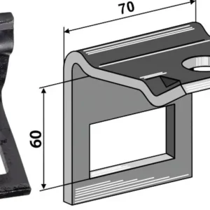Zertifiziert Industriehof® Zinkenhalter "D" für Kultizinken 45 x 10 mm, Passender Rahmen 50 x 50 mm für Dal-Bo, 1.HH17-3621