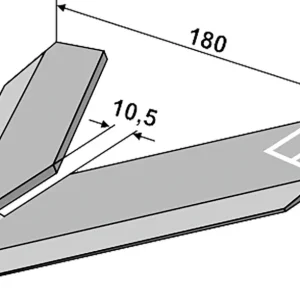 Ausverkauf Industriehof® Hackschar, Arbeitsbreite 180 mm, zum Anschweißen für Steketee, 1.10.1101