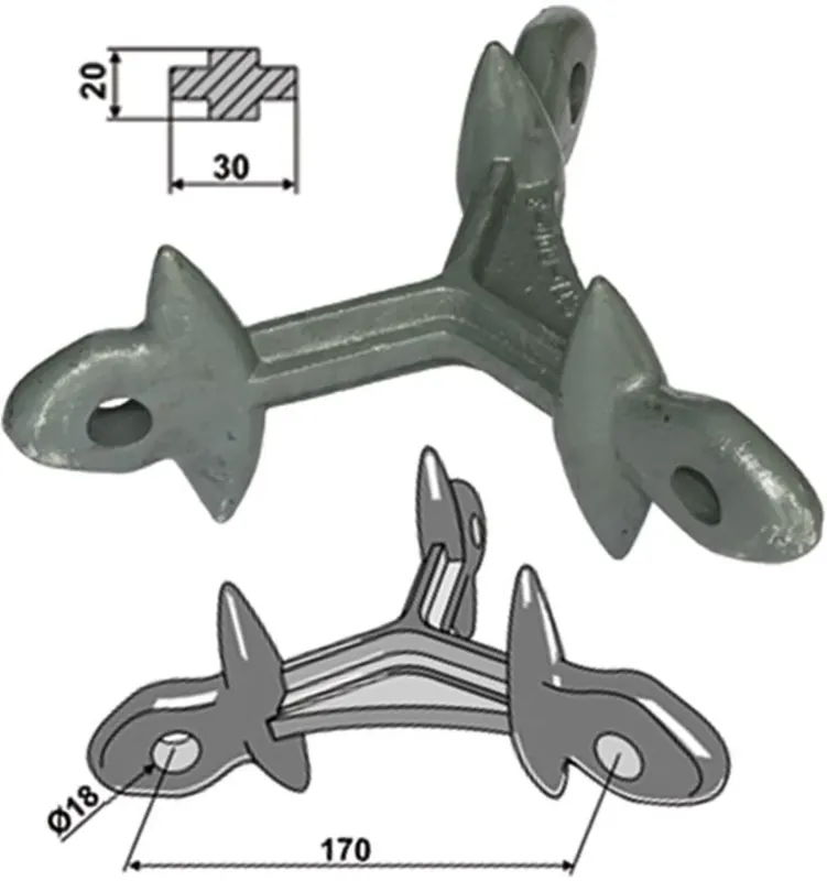 Industriehof® Wieseneggenstern Abstand Bohrungen 170 mm, Bohrung 18 mm, 399-100 Bestseller