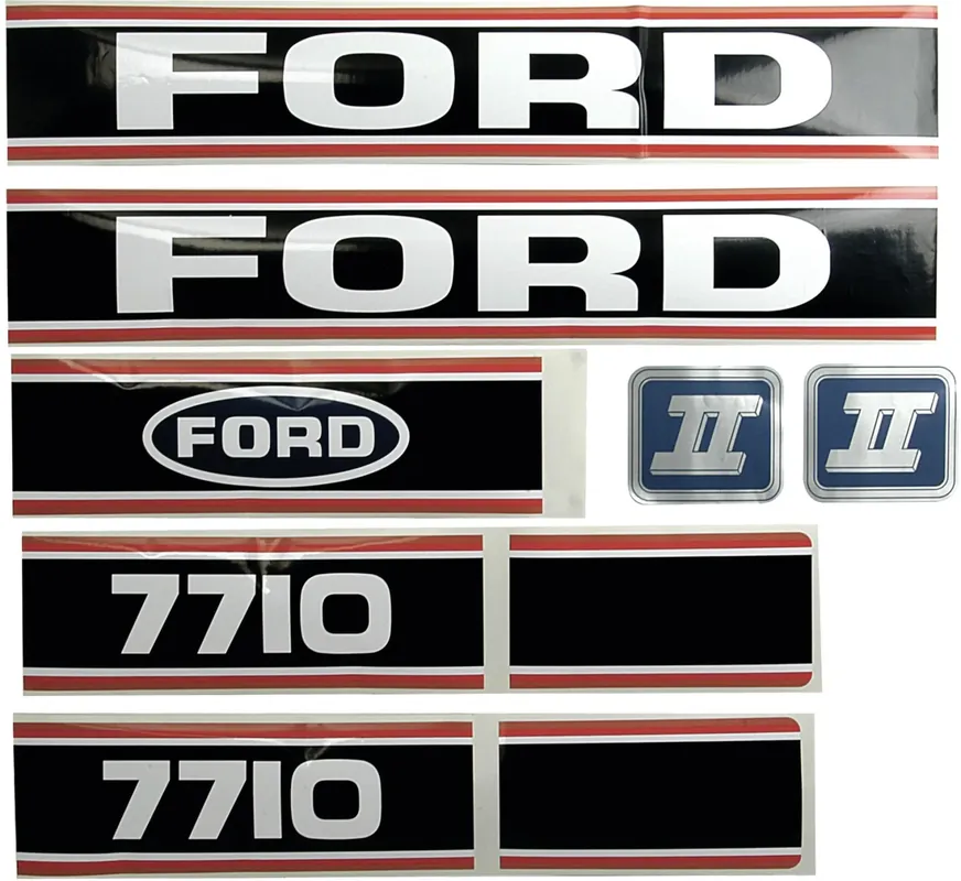 Billig Aufklebersatz "Ford 7710 Force II" für Ford New Holland, Vergl. Nr. Ford New Holland 83952744, EFPN16605GA