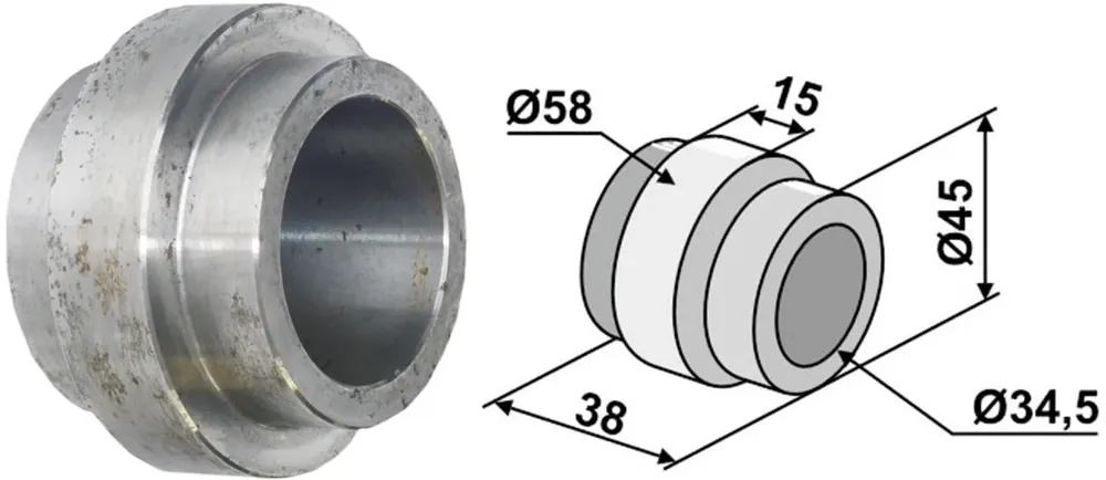 Industriehof® Lagerwelle für Lagerung mit Vierkantwelle 26 x 26 mm (Best. Nr. 10477881), Hankmo, 45; 58 x 34,5 x 38 mm, 31-0016D Jetzt Bestellen