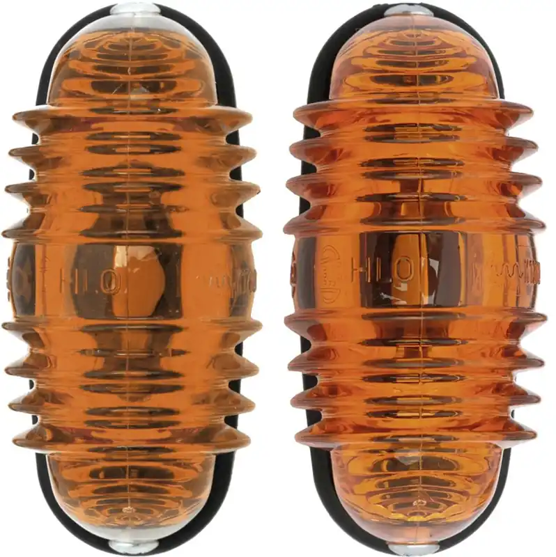 Top-Seller Hella® Blinkleuchte oval, vorn/hinten links/rechts, 83 x 40 x 41 mm, mit/ohne chrombrillantem Rand, Befestigung Anbau; senkrecht; 2 St. Schraube M 4
