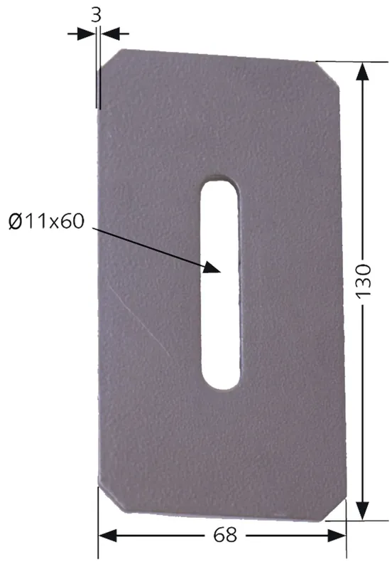 Industriehof® Abstreifer 130 x 68 x 3 mm, Bohrung 60 x 11 mm für Krone Packerwalzen, 51-K100 Rabatt