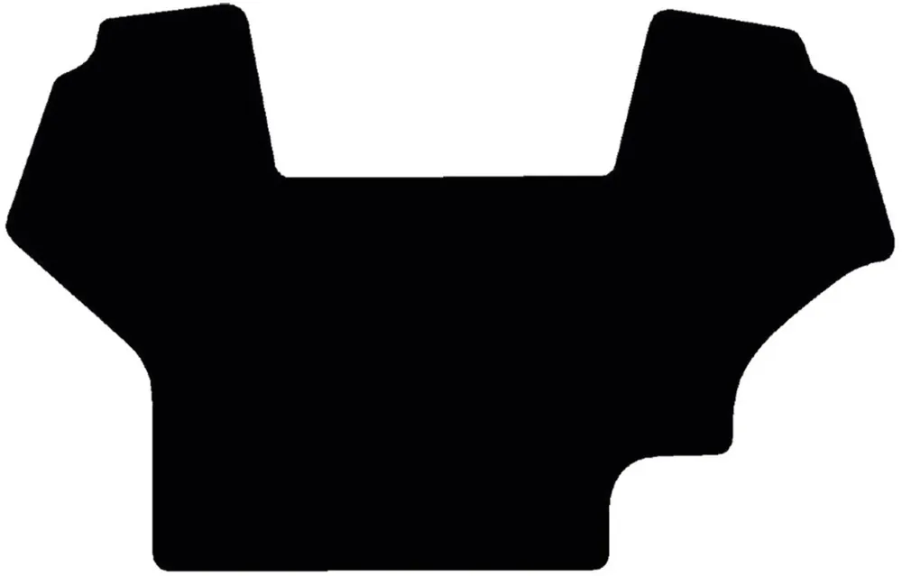 Fußmatte Gummi schwarz, für Steyr Traktor CVT 120, 130, 150, 170, ab Bj. 00, Tier 1-Motor, Aussparung 18 x 18 cm rechts hinten Zertifiziert