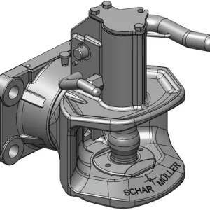 Direkt Vom Hersteller scharmüller Zugmaul "K2" automatisch, drehbar, mit Flansch, Lochbild B x H 140 x 80 mm, Ø Bolzen 38 mm, schwarz, 05.1403.02-A02