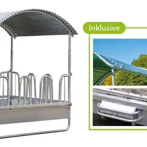 Viereckraufe mit Palisadenfressgittern - Set Günstig