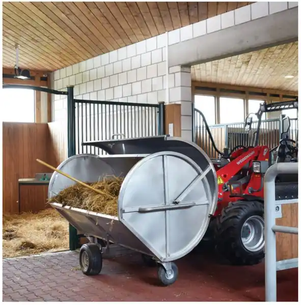 Mistcontainer aus Edelstahl mit Edelstahldeckel, 1400 Liter Preisreduziert
