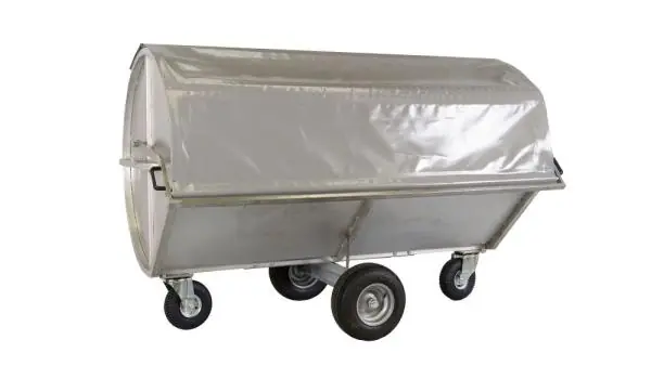 Mistcontainer aus Edelstahl mit Planenbezug, 1400 Liter Markenware