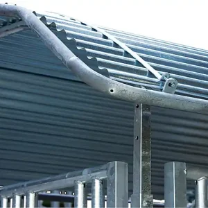 Dachkanten-Schutzbügel für Viereckraufe mit Palisadenfressgittern Knallerangebot