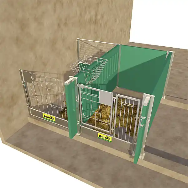 Zertifiziert Seitenwand geschlossen für Kälberbox 1,20 x 2,40 m