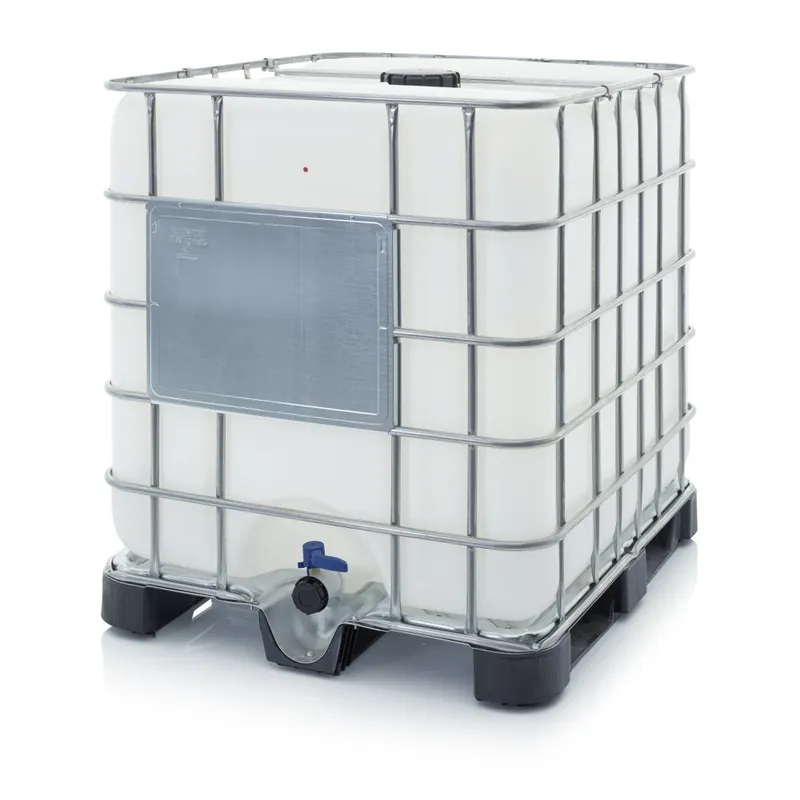 Preis Gesenkt IBC Container mit Kunststoffpalette mit Anschlussöffnung NW 50