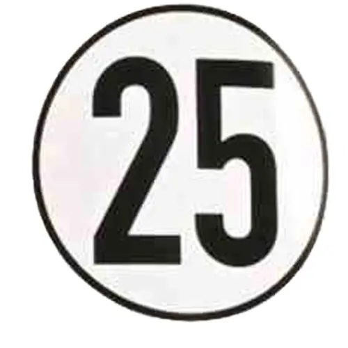 Aufkleber "25" km/h Aktuell