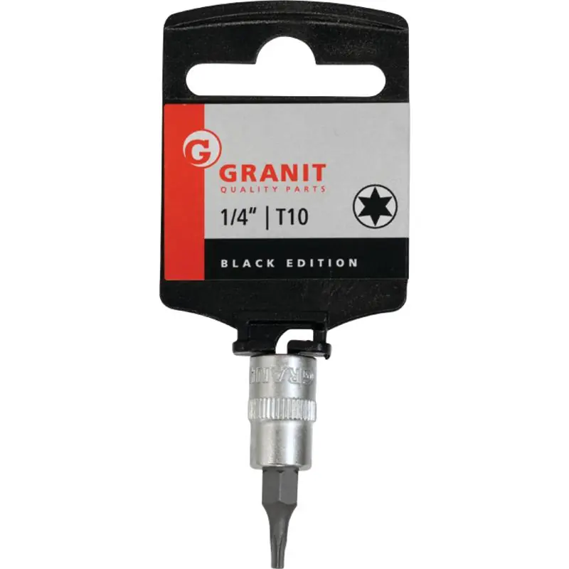 Rabatt GRANIT Black Edition 1/4" Bit-Stecknuss TX, T10