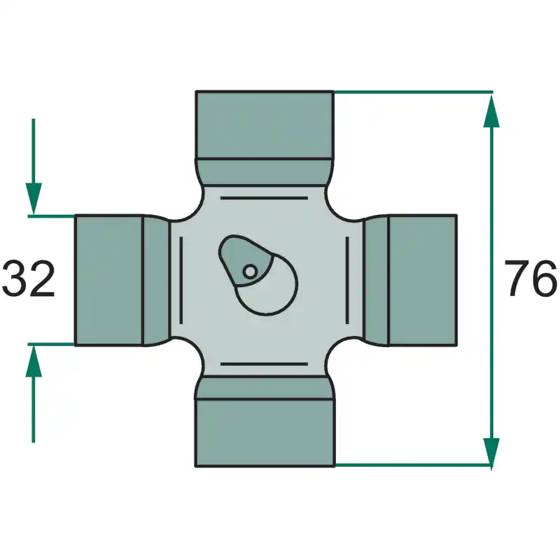 Weasler AGDRIVE Kreuzgarnitur Größe 32,0 X 76,0 mm für Standardgelenkwellen Finale Aktion