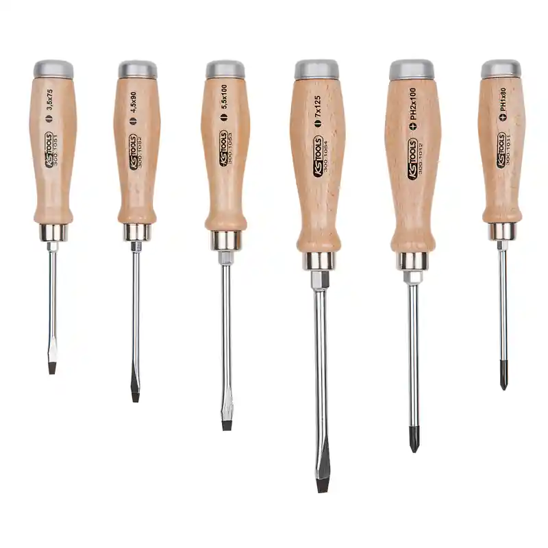 Nur Heute KS Tools ERGOTORQUE® WOODmax Schlag-Schraubendreher-Satz, 6-tlg., PH+Schlitz