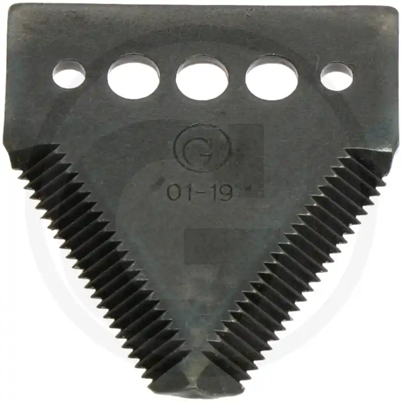 Saisonangebot Granit Mähmesserklinge oben gezahnt Stärke 3,8mm für Mähkorb Herder MS