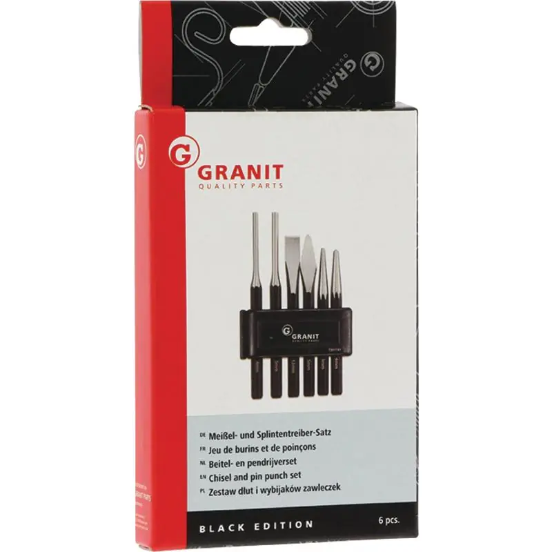 Solange Der Vorrat Reicht GRANIT Black Edition Meißel- und Splintentreiber-Satz