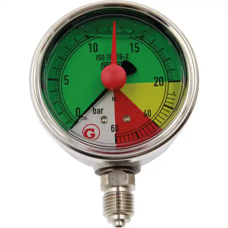 Sichere Zahlung WIKA Manometer Anschluss unten 1/4" Druckbereich 0-20-40-60 bar