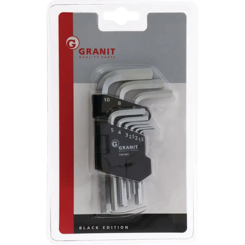 Sale GRANIT Black Edition Winkelstiftschlüssel-Satz, kurz
