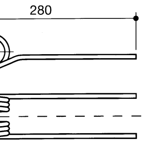 Bandrechenzinke anstelle Reform 160.420.109, L=280mm Direkt Vom Hersteller