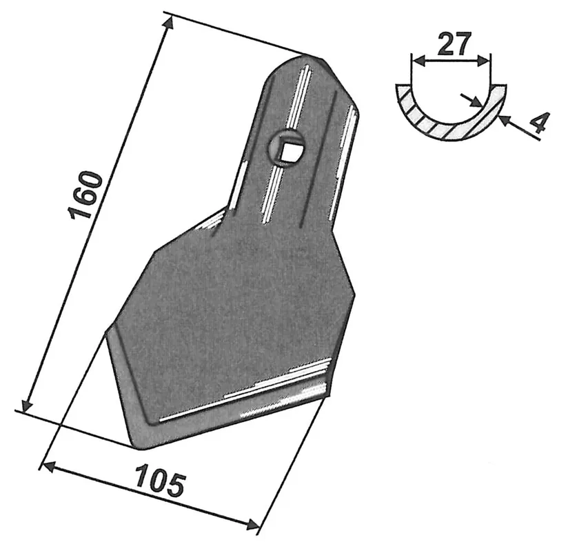 Gänsefußschar 105 mm Garantierte Lieferung