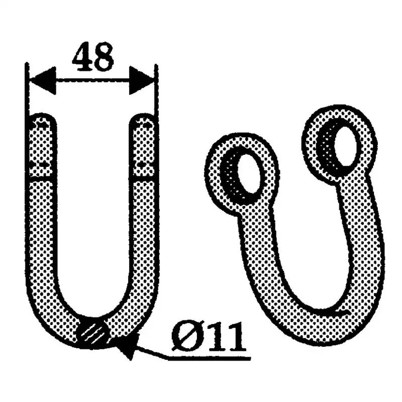 Schäkel 52x48 mm, Ø 11 mm Neue Ware