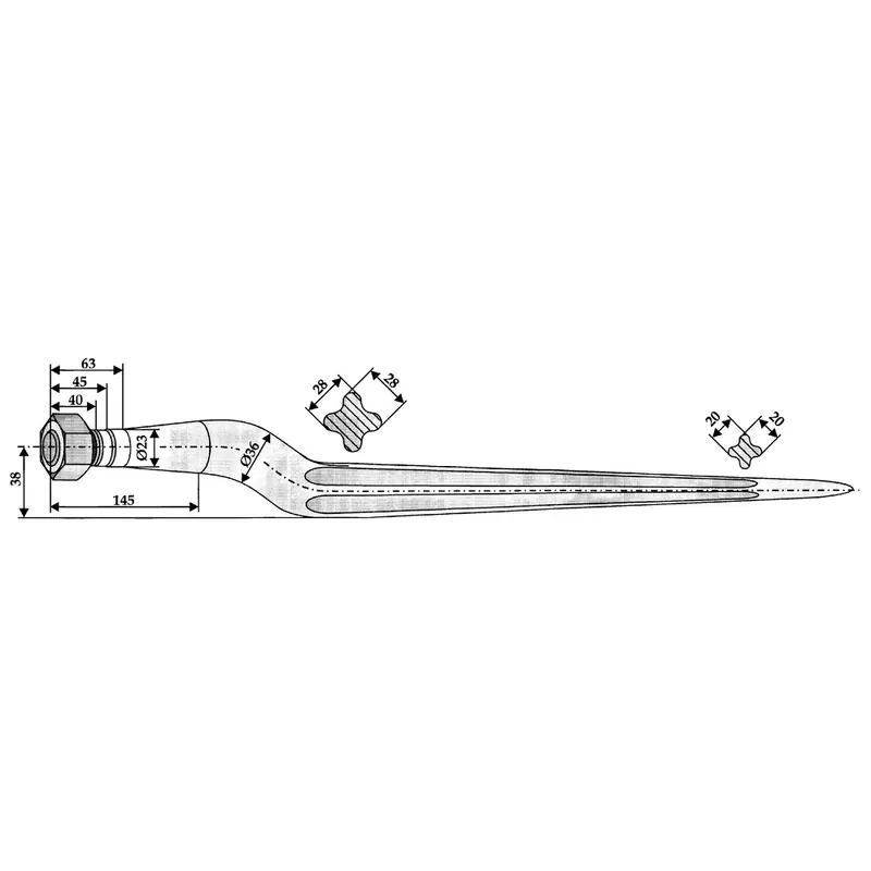 Sale SHW Silozinke 810mm passend zu Weidemann, Sternprofil
