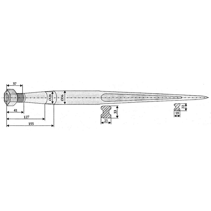Aktuell SHW Frontladerzinken passend zu Hydrac