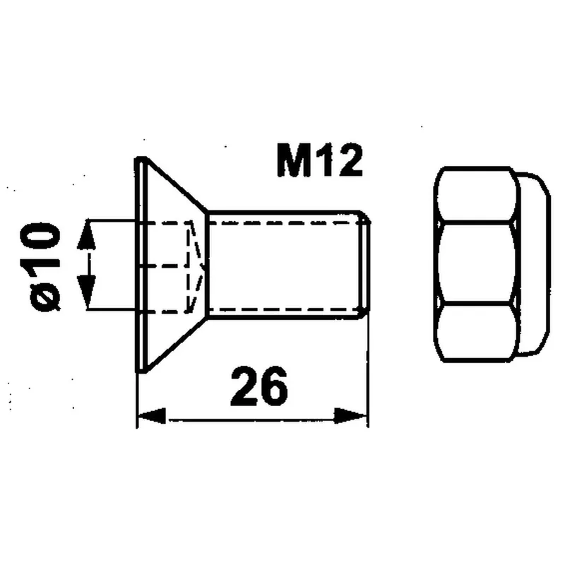 Top-Seller Senkkopfschraube M12x25