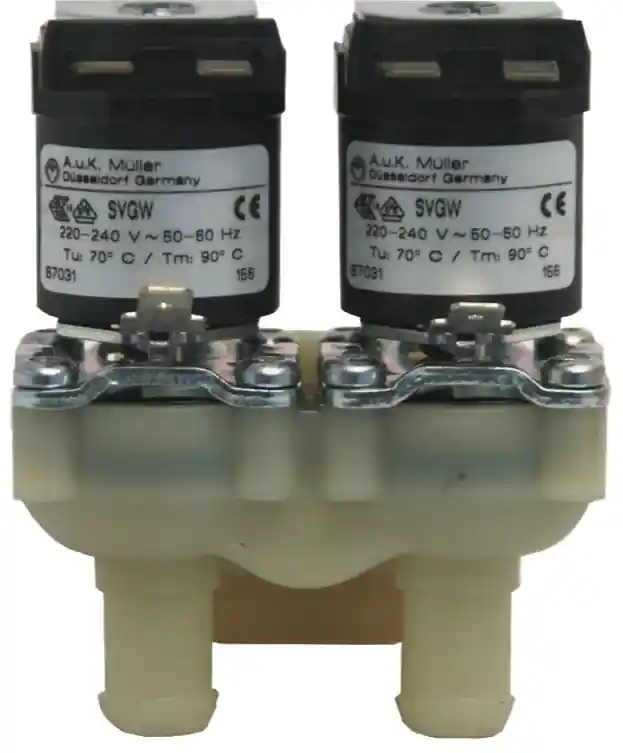 Sale A&K Müller Wasserventil doppelt, winklig 24 V = 3/4 Zoll Anschluss